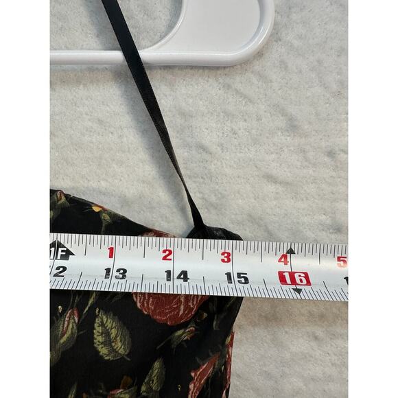 Forever Unique Strapless Witchygoth Fairy Prom Dress Maxi Sheer Roses Size 8 - Picture 5 of 10